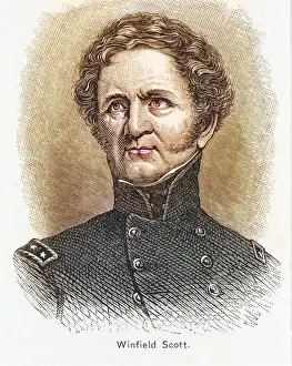 Portrait of General Winfield Scott - American military commander and political candidate