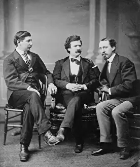 Portrait of George A. Townsend, Mark Twain and David Gray