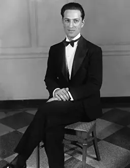 Portrait of George Gershwin Sitting and Wearing a Tuxedo