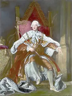 Portrait of George III, King of Great Britain and Ireland Enthroned