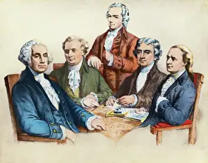 Portrait of George Washington with his Cabinet