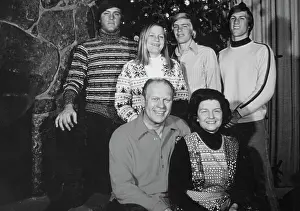Portrait of Gerald Ford and His Family Smiling for Camera