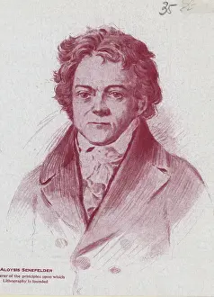 Portrait of German Lithographer Aloysis Senefelder