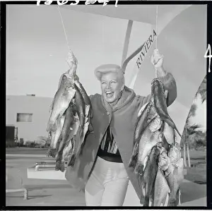 Portrait of Ginger Rogers with Fish