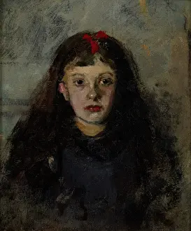 Polish Prints: Portrait Of A Girl - Zofia Sokolowska