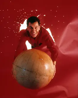Acr058040 Prints: Portrait With Globe