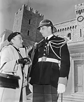Monaco Prints: Portrait of Gloria Swanson with Police Officer