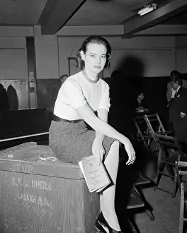 Portrait of Gloria Vanderbilt at Play Rehearsal