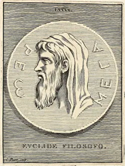Intelligence Prints: Portrait of Greek Mathematician Euclid