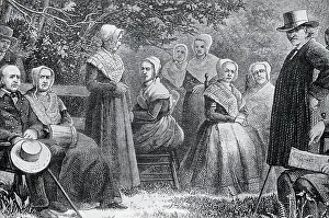 Shaker Prints: Portrait of Group of Pennsylvania Shakers