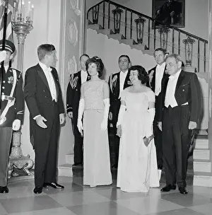 Tazewell T Prints: Portrait of Guests Attending President Kennedy's State Dinner