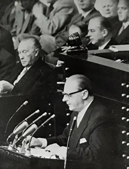 Portrait of Heinrich Von Brentano and Konrad Adenauer