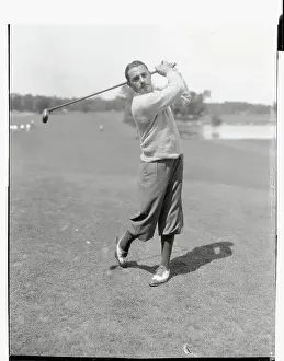 Minnesota Prints: Portrait of Henry Ciuci Swinging Golf Club