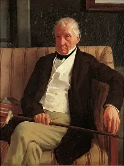 Sofa Prints: Portrait of Hilaire Degas, Grandfather of the Artist
