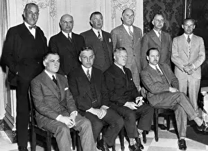 Prints of (Photo by Bettmann Archive/Getty Images) Frozen Moments: A Journey Through Hockey History: Portrait of Hockey Owners Group