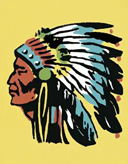 Mascot Prints: Portrait of an Indian Chief
