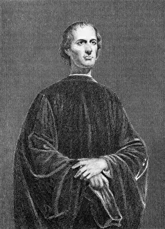 Philosopher Prints: Portrait of Italian Politician and Writer Niccolo Machiavelli