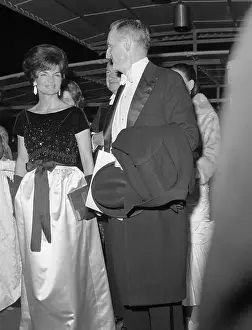 John D Prints: Portrait of Jackie Kennedy and John D Rockefeller III
