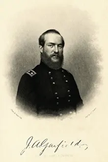 Portrait of James Garfield Wearing Military Uniform