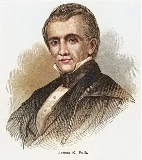 Portrait of James Knox Polk, 11th president of the United States