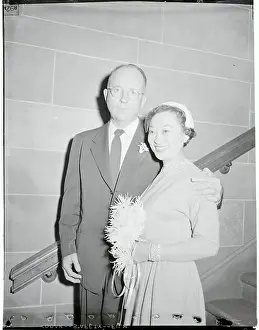 Portrait of James Michener and Mari Yoriko Sabusawa
