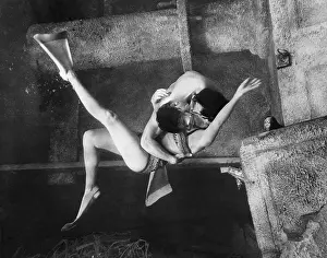 Submerged Prints: Portrait of Jane Russell and Richard Egan Kissing Underwater