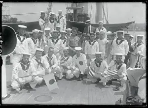 Portrait of Japanese and US Sailors