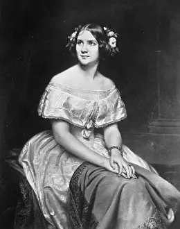 Jenny Lind Prints: Portrait of Jenny Lind Sitting