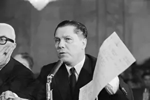 Portrait of Jimmy Hoffa Appearing Before Senate