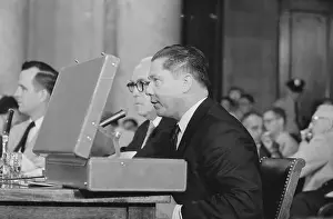 Portrait of Jimmy Hoffa Appearing Before Senate