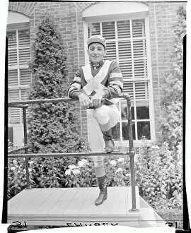 Elmont Prints: Portrait of Jockey Eddie Arcaro