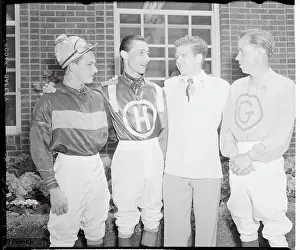 Portrait of Jockeys Standing Together