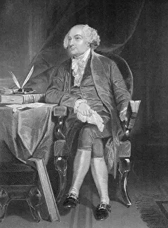 Portrait of John Adams at Desk