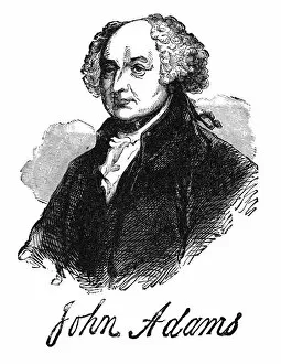 Portrait of John Adams, second president of the United States (1797 to 1801)