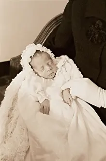 Portrait of John F Kennedy Jr Wearing Baptismal Gown