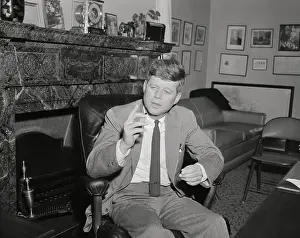 Portrait of John F Kennedy Speaking