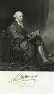 John Hancock Prints: Portrait of John Hancock, Seated and Reading