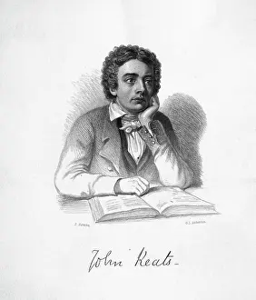 Hand On Chin Prints: Portrait of John Keats, after a Painting by Joseph Severn