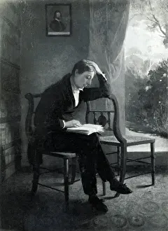 Carpet Prints: Portrait of John Keats Reading by Joseph Severn