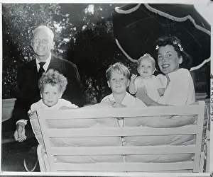 Maureen Osullivan Farrow Prints: Portrait of John and Maureen Farrow with Their Children