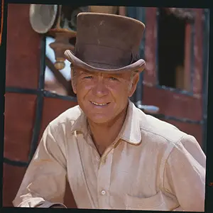 Prints of Actor John Mills, star of the short lived TV series, Dundee and the Culhane, on the set of the show Timeless TV: A Visual Journey: Portrait of John Mills