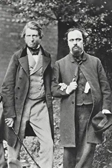 Portrait of John Ruskin and Dante G. Rossetti