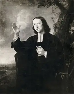 Priest Prints: Portrait Of John Wesley with Hand Raised