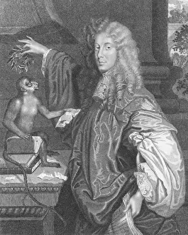 Laurel Wreath Prints: Portrait of John Wilmot, 2nd Earl of Rochester, after Jacob Huysmans