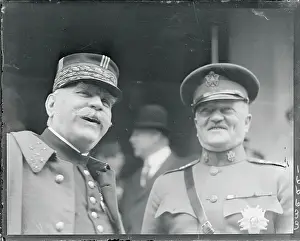 John J Prints: Portrait of Joseph Joffre and John Pershing