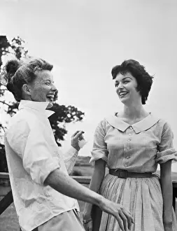 Portrait of Katharine Hepburn with Barbara Hall