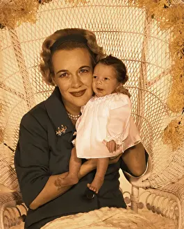 Portrait of Katherine Gable with Newborn Son