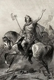 Portrait of King Clovis Riding Horse