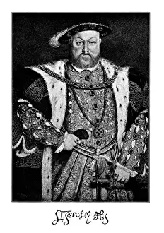 Prints of Copyright has expired on this artwork. From my own archives, digitally restored Henry VIII (1491-1547) Prints: Portrait of King Henry VIII (28 June 1491 - 28 January 1547) King of England