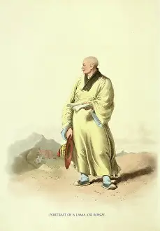 Buddhist Prints: Portrait of a Lama or Bonze